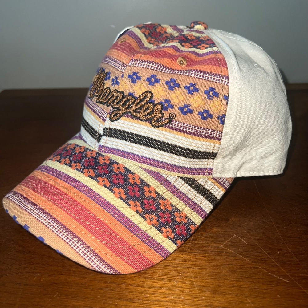 Wrangler Baseball Cap Women OS Multicolor Southwestern Woven Logo Hat NWT